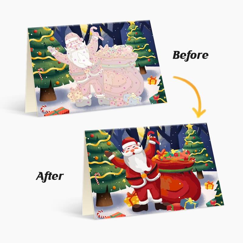 
Paint by Numbers - Christmas Cards | Merry Christmas