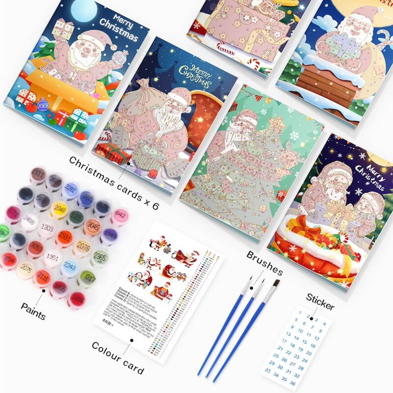
Paint by Numbers - Christmas Cards | Presents