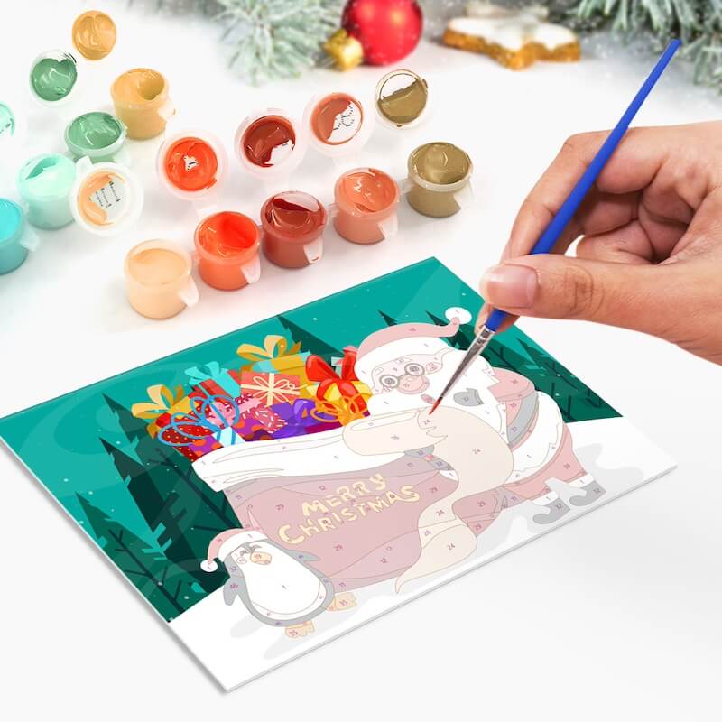 
Paint by Numbers - Christmas Cards | Santa Claus