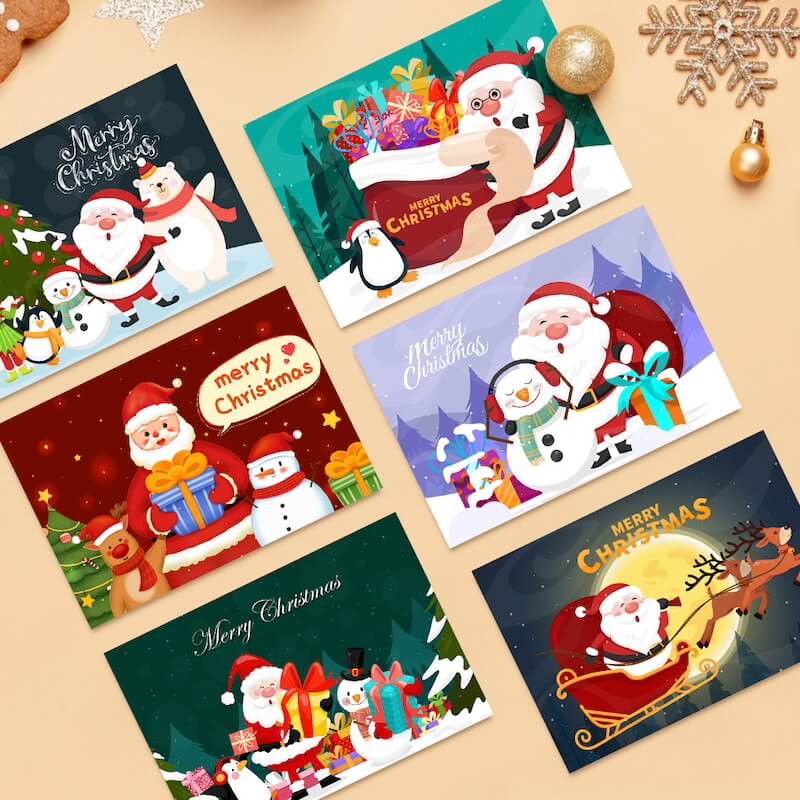 
Paint by Numbers - Christmas Cards | Santa Claus