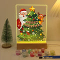 Paint by Numbers - Christmas Light | Santa Claus and Reindeer with Tree