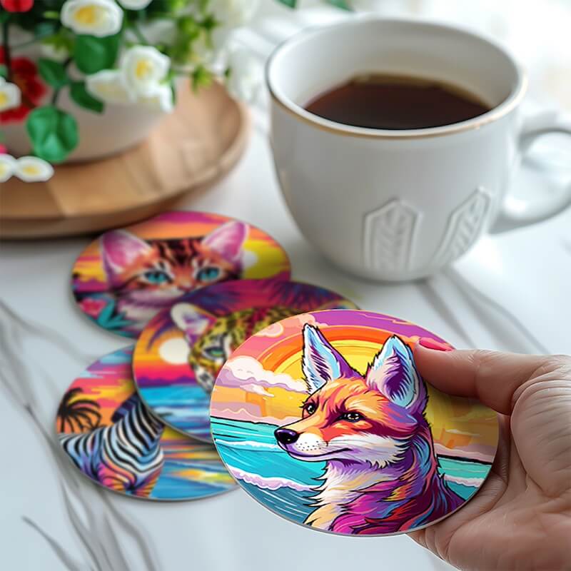 
Paint by Numbers - Coasters | Animal Portraits