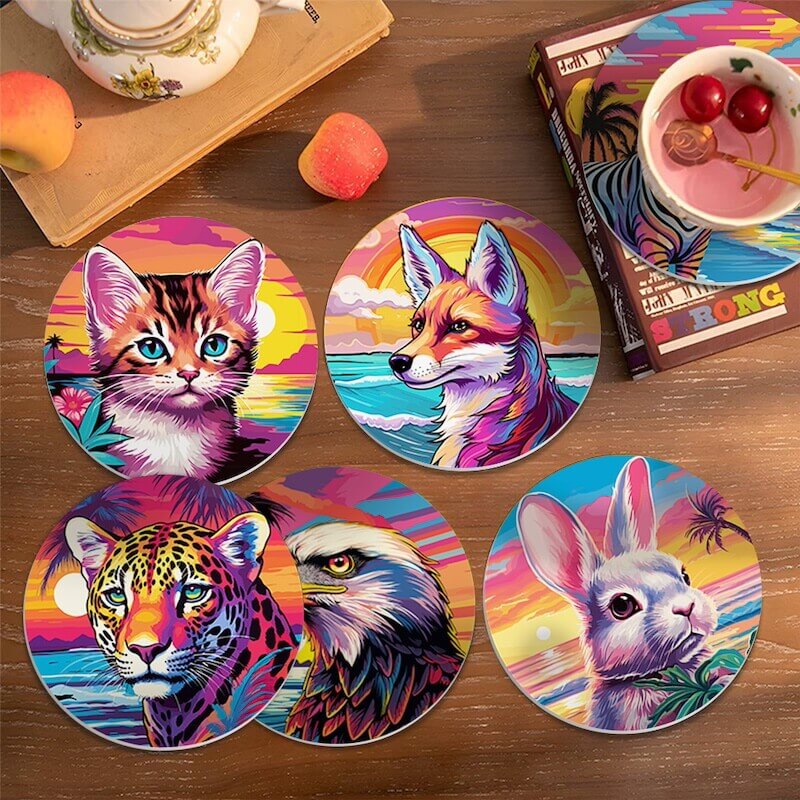 
Paint by Numbers - Coasters | Animal Portraits