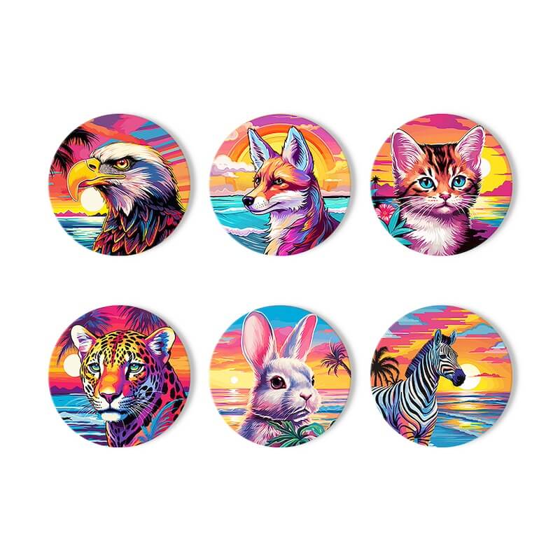 
Paint by Numbers - Coasters | Animal Portraits
