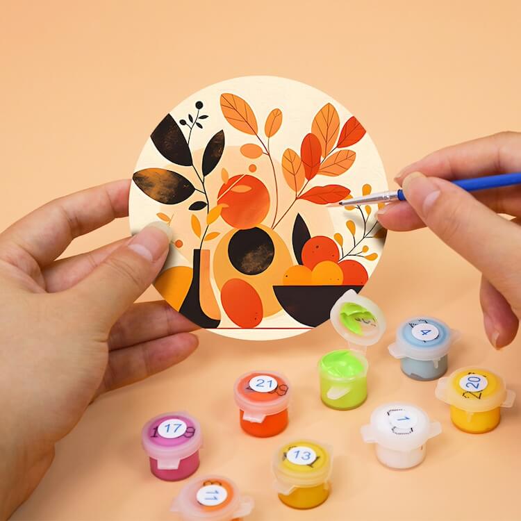 
Paint by Numbers - Coasters | Botanical Illustrations