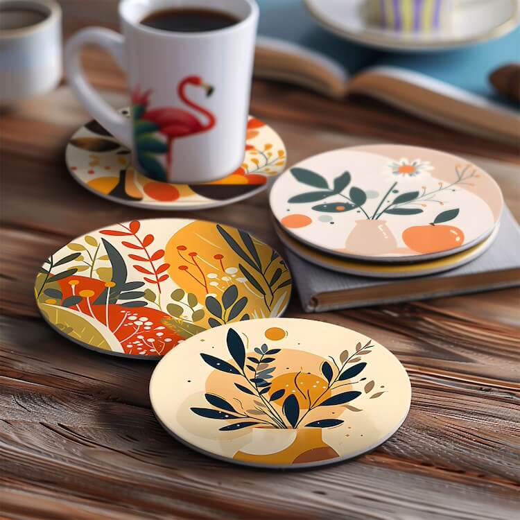 
Paint by Numbers - Coasters | Botanical Illustrations