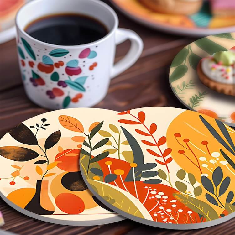 
Paint by Numbers - Coasters | Botanical Illustrations