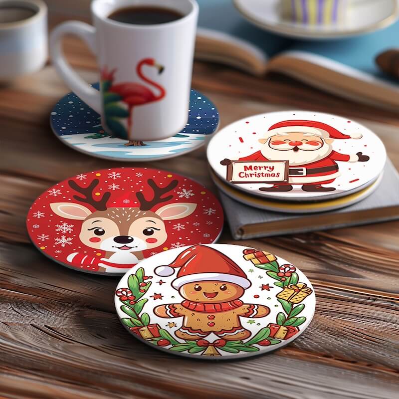 
Paint by Numbers - Coasters | Christmas