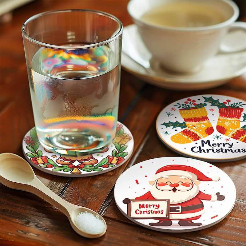 
Paint by Numbers - Coasters | Christmas