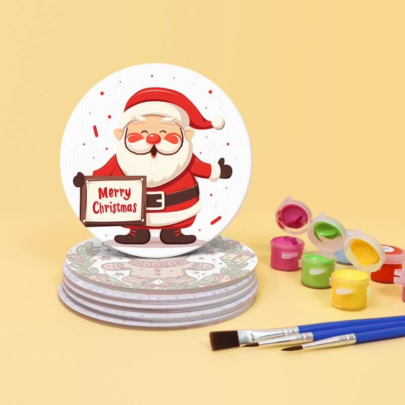 
Paint by Numbers - Coasters | Christmas