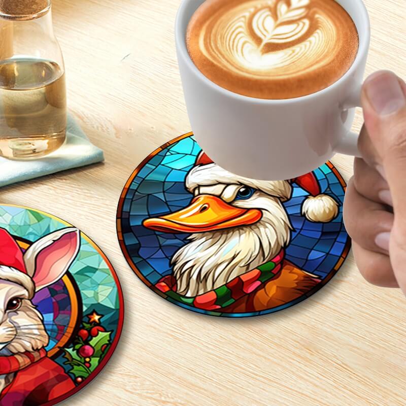 
Paint by Numbers - Coasters | Christmas Animal Portraits