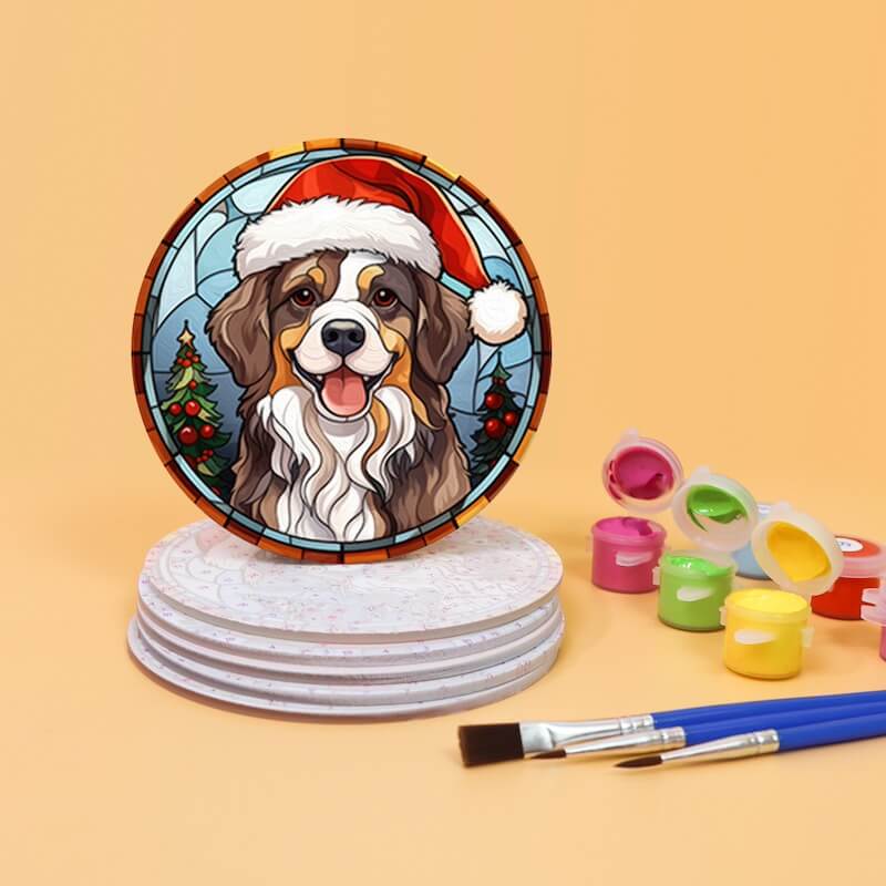 
Paint by Numbers - Coasters | Christmas Animal Portraits