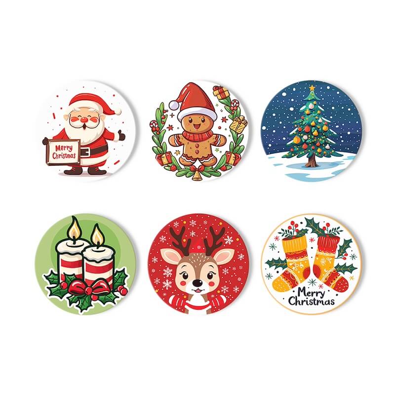 
Paint by Numbers - Coasters | Christmas