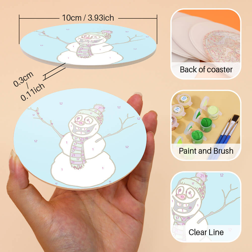 
Paint by Numbers - Coasters | Colorful Figures
