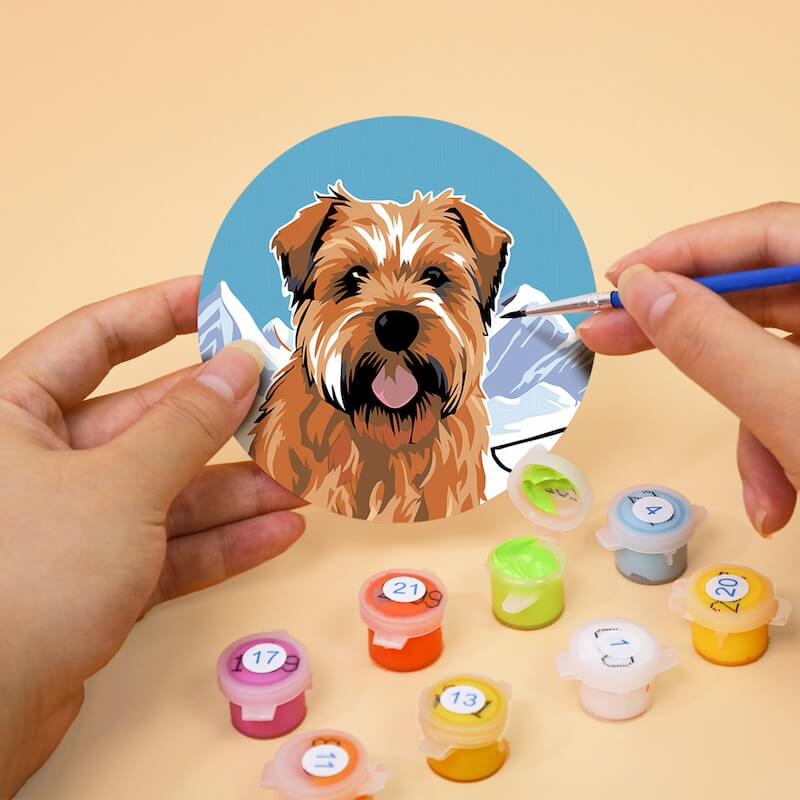 
Paint by Numbers - Coasters | Dog portraits