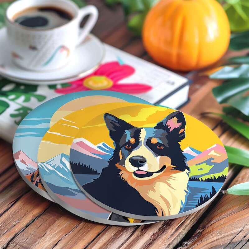 
Paint by Numbers - Coasters | Dog portraits