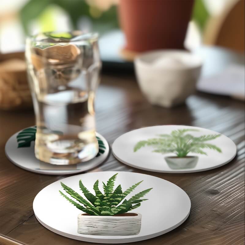 
Paint by Numbers - Coasters | Indoor Plants