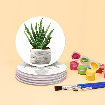 Paint by Numbers - Coasters | Indoor Plants