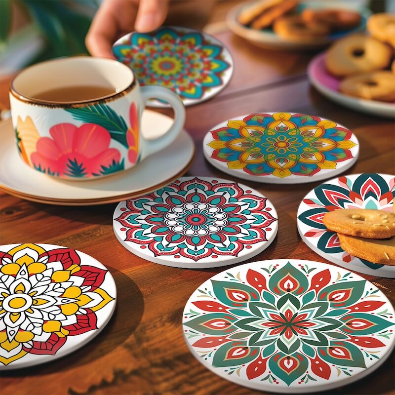 
Paint by Numbers - Coasters | Mandala Designs