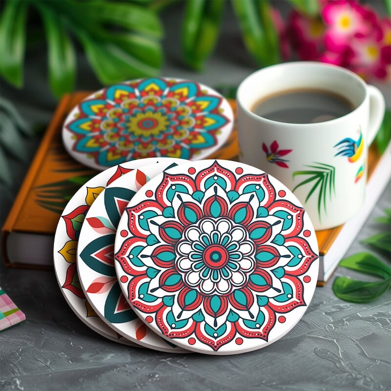 
Paint by Numbers - Coasters | Mandala Designs