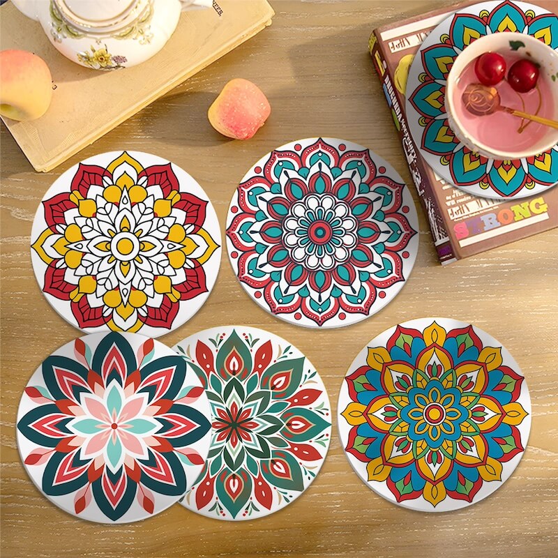 
Paint by Numbers - Coasters | Mandala Designs