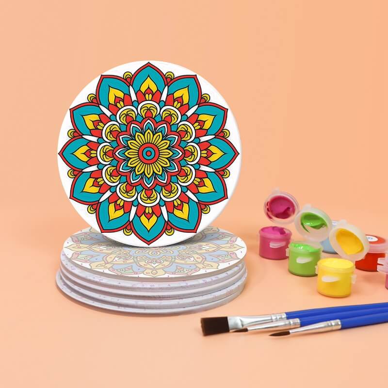 
Paint by Numbers - Coasters | Mandala Designs