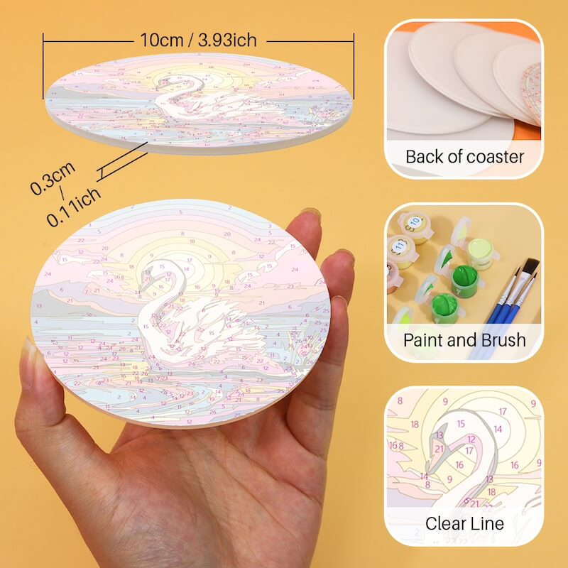 
Paint by Numbers - Coasters | Sea Animals