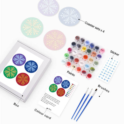 Paint by Numbers - Coasters | Snowflakes