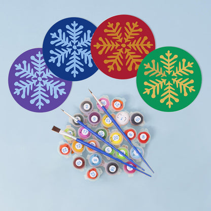 Paint by Numbers - Coasters | Snowflakes
