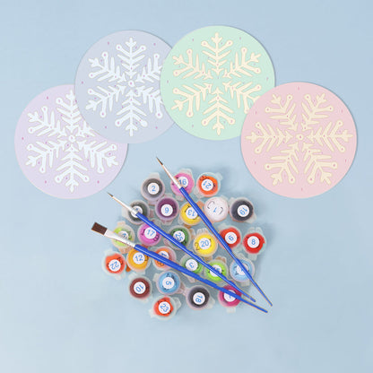 Paint by Numbers - Coasters | Snowflakes
