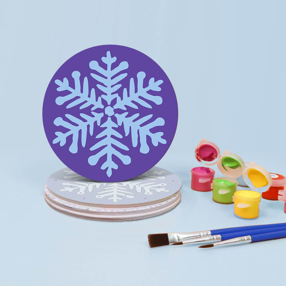 
Paint by Numbers - Coasters | Snowflakes