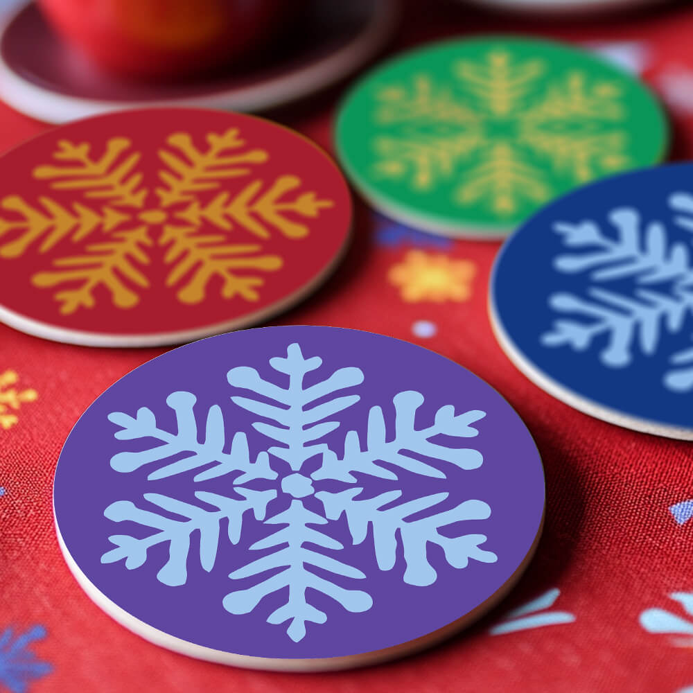 
Paint by Numbers - Coasters | Snowflakes