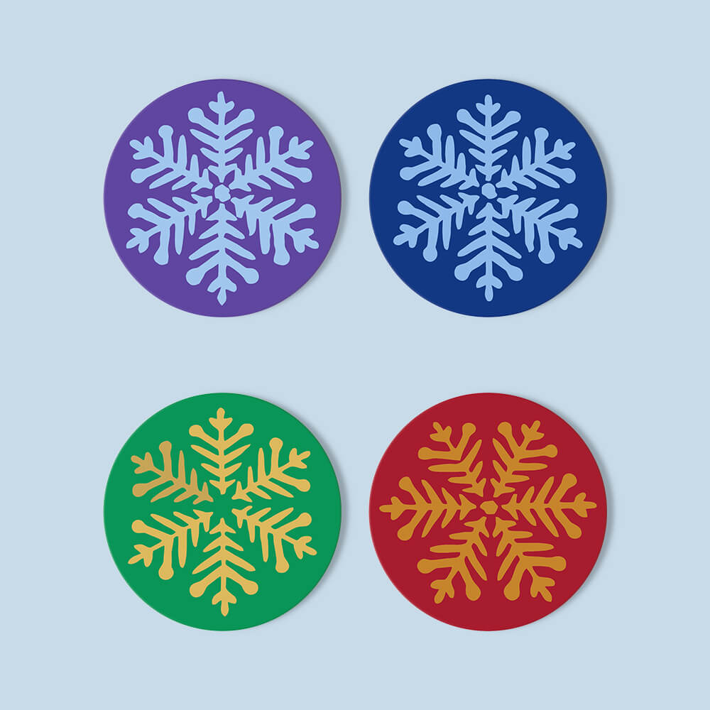 
Paint by Numbers - Coasters | Snowflakes