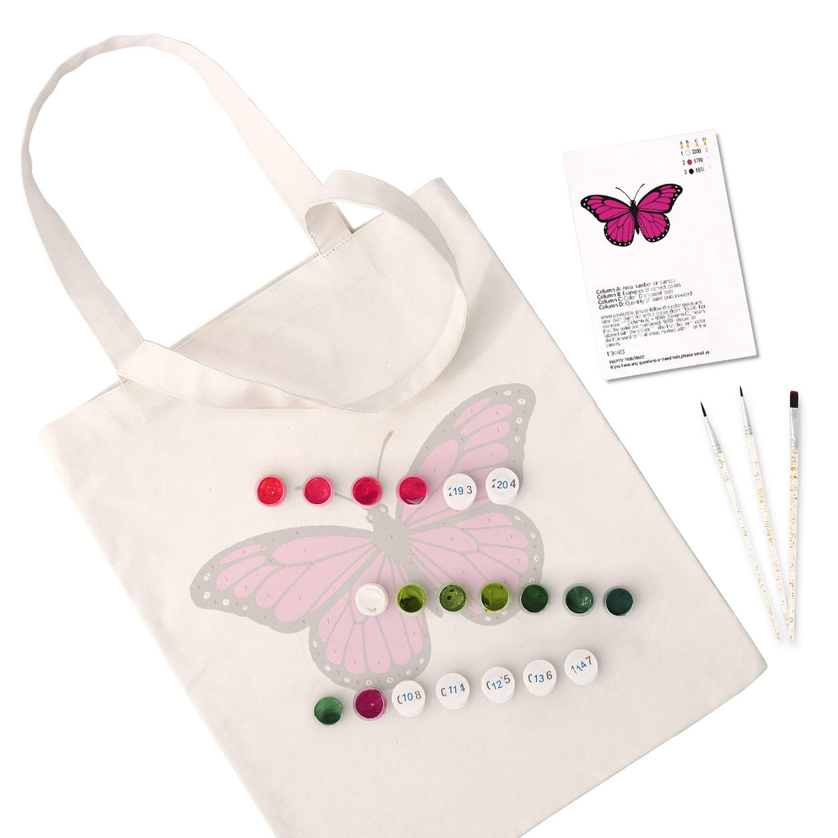 
Paint by Numbers – DIY Totebag | Butterfly Charm