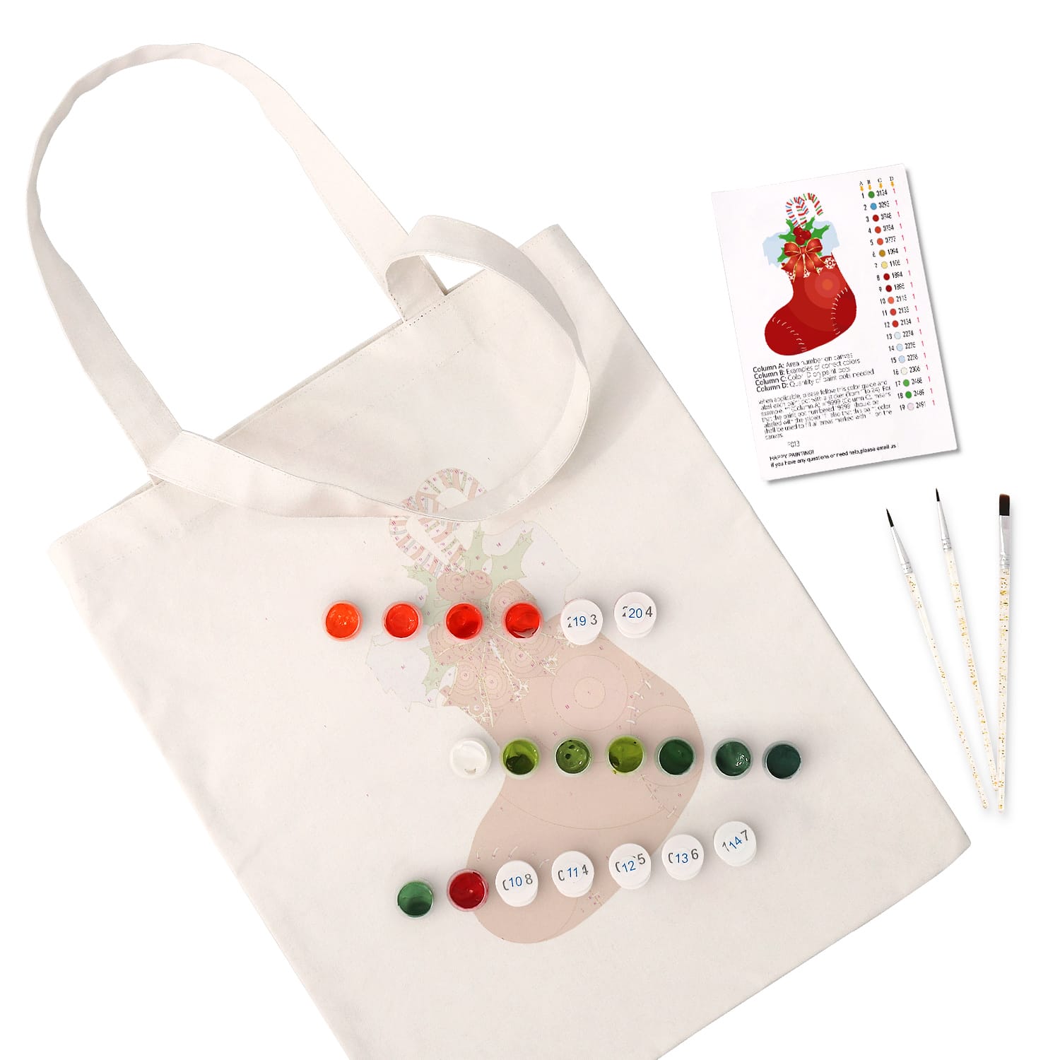Paint by Numbers – DIY Totebag | Christmas Stocking