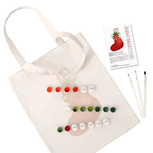 Paint by Numbers – DIY Totebag | Christmas Stocking