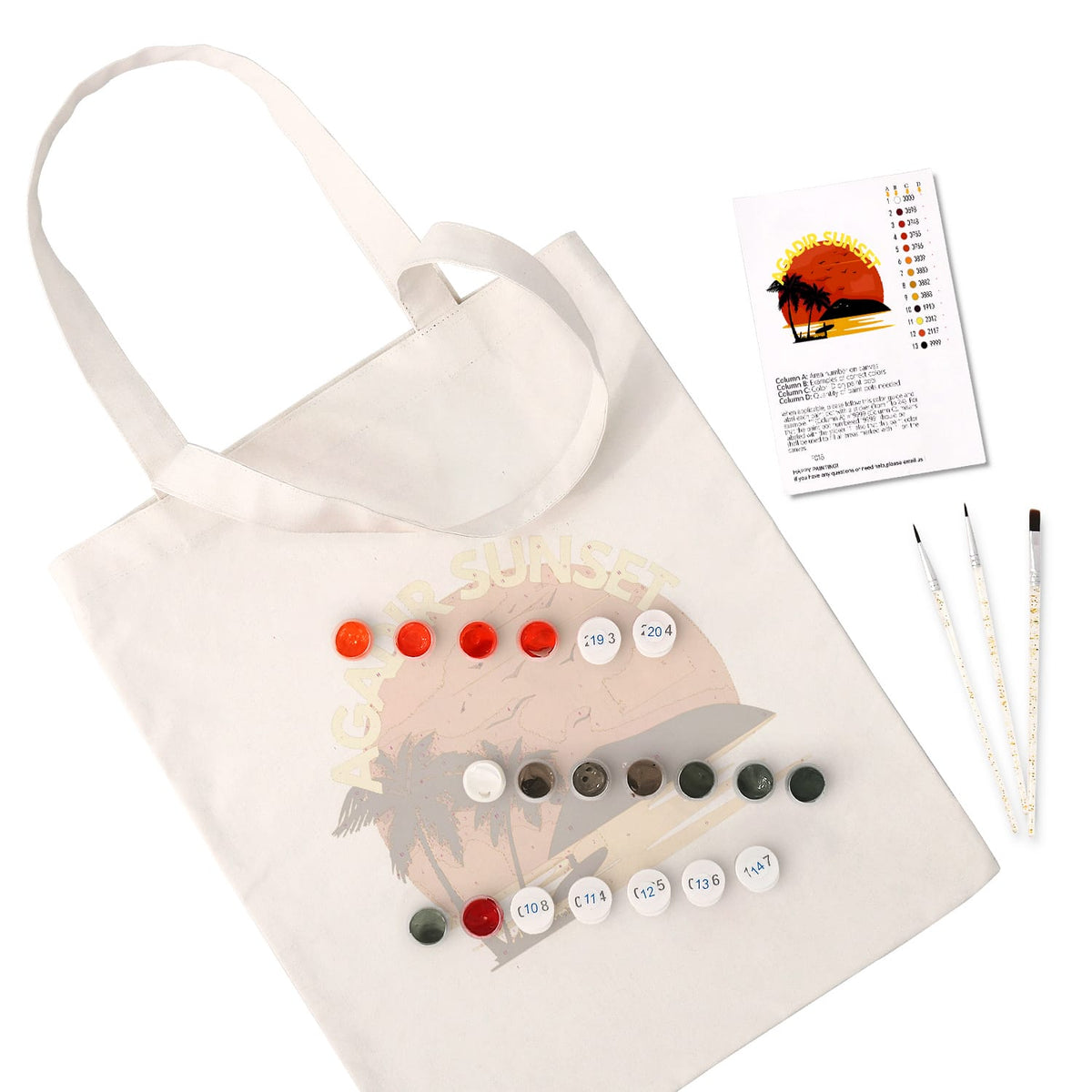 
Paint by Numbers - DIY Totebag | Gadir Sunset