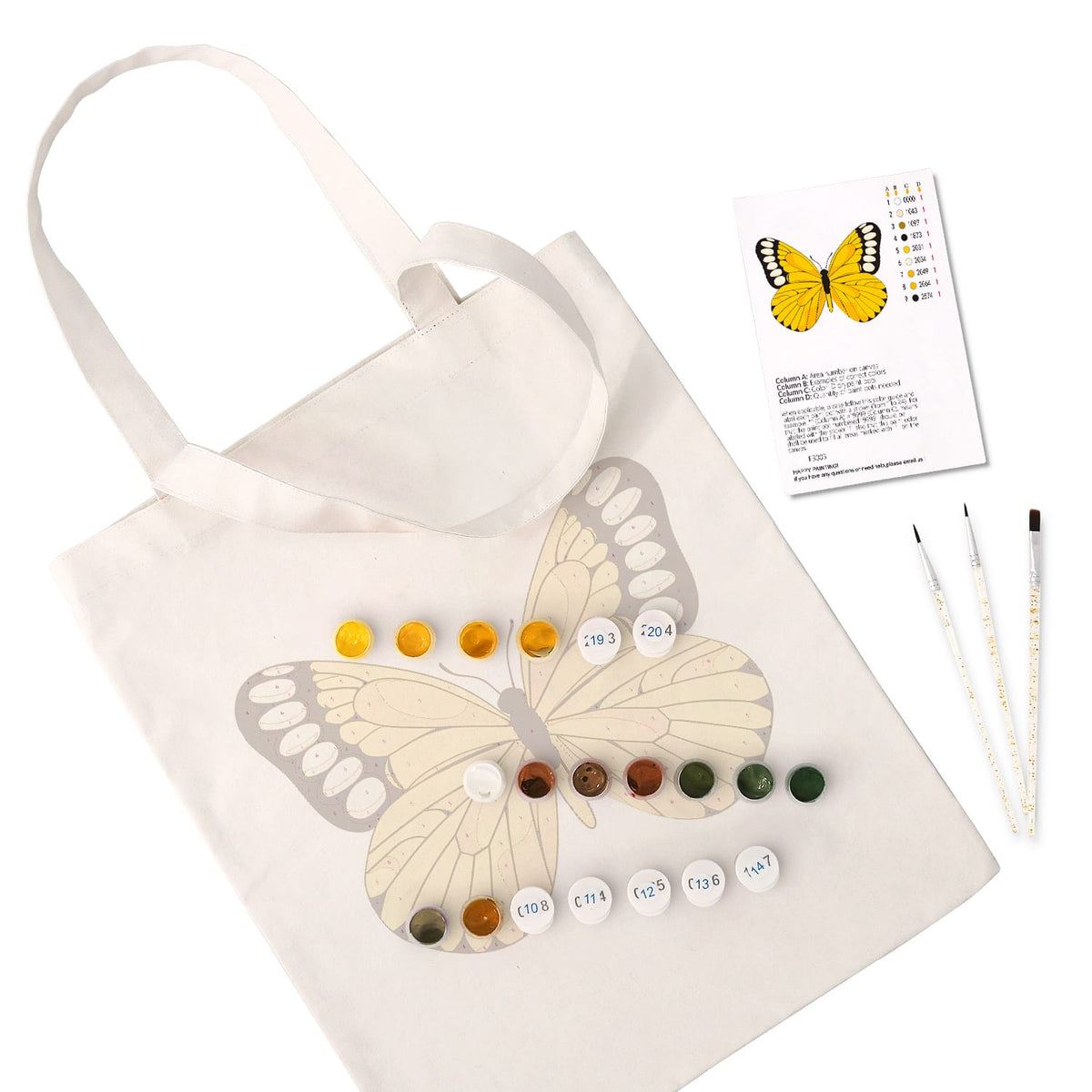 
Paint by Numbers – DIY Totebag | Golden Butterfly