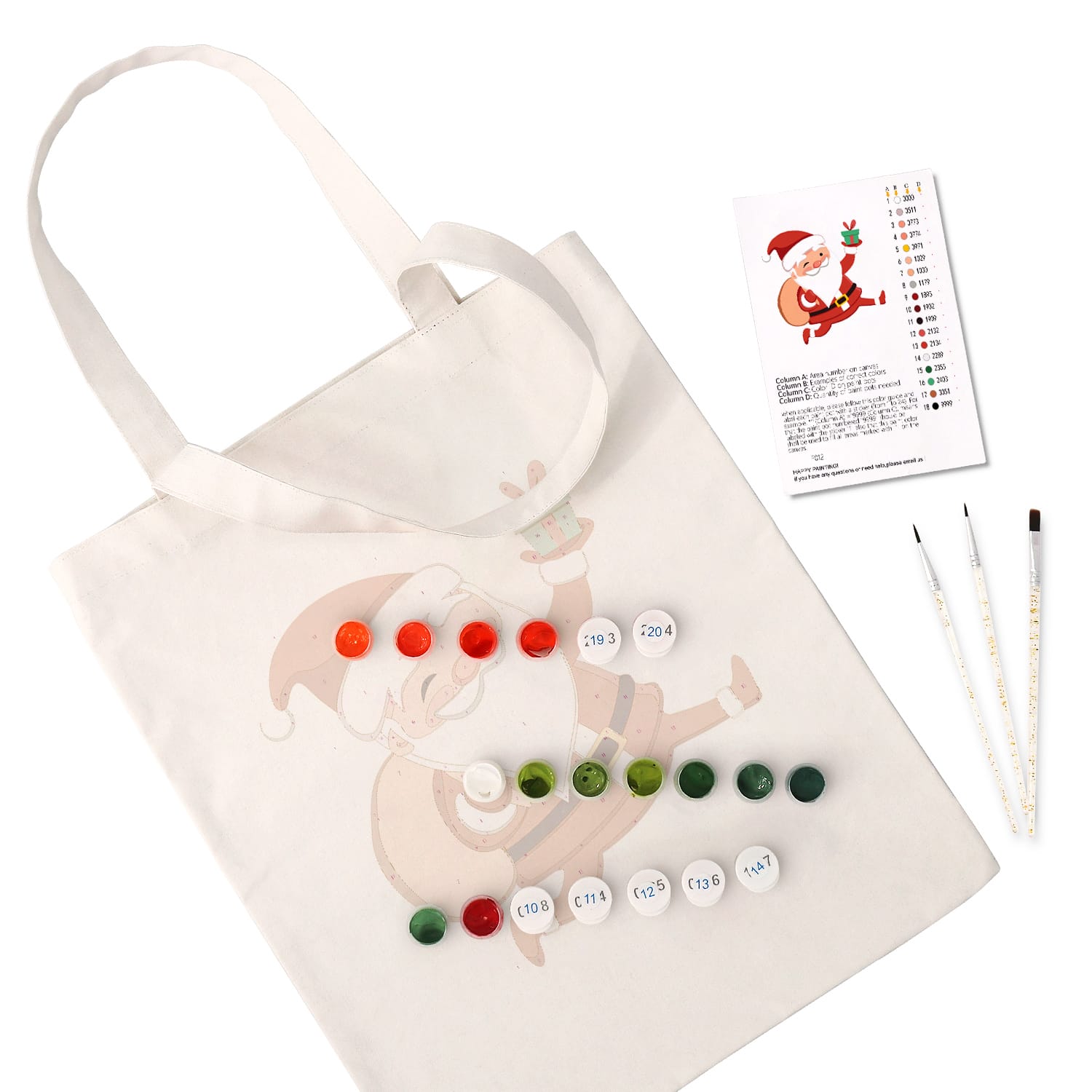 Paint by Numbers – DIY Totebag | Jolly Santa Claus