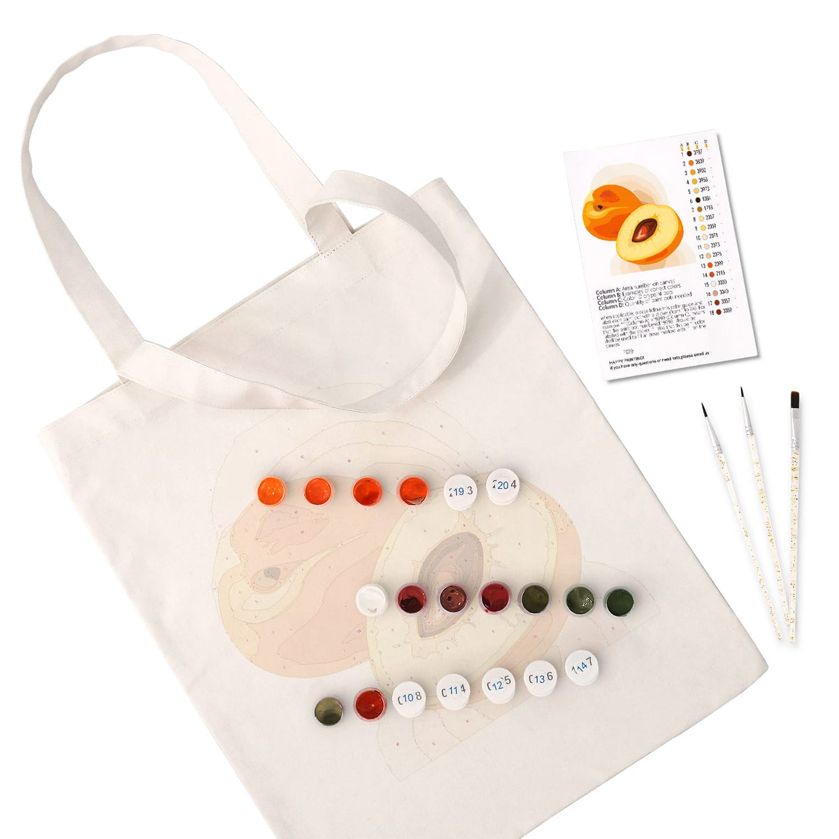 
Paint by Numbers - DIY Totebag | Peach Delight