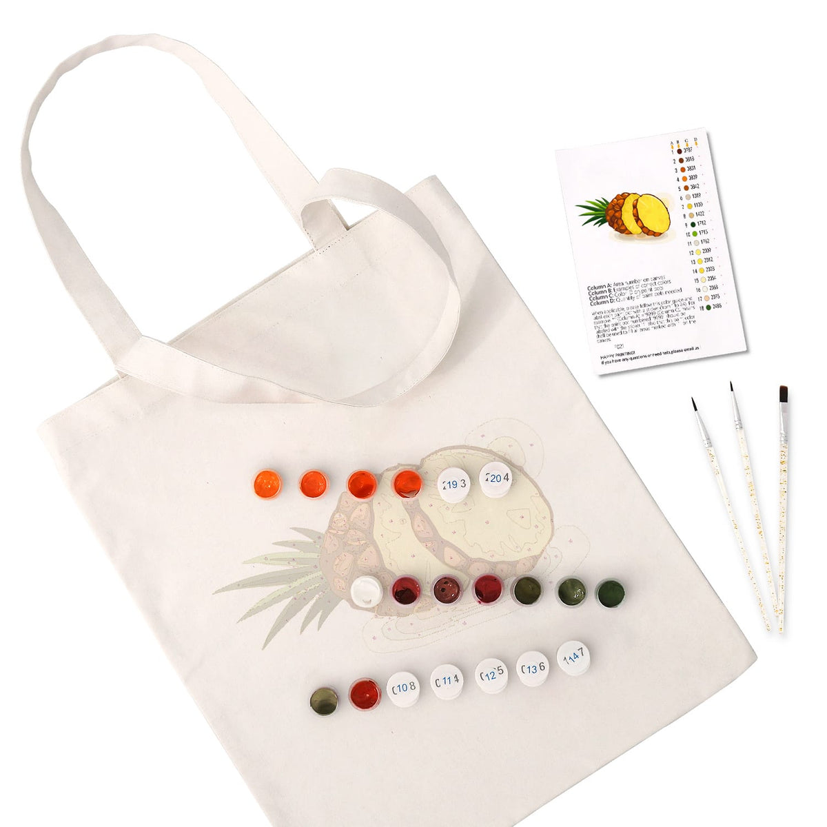
Paint by Numbers - DIY Totebag | Pineapple Twist
