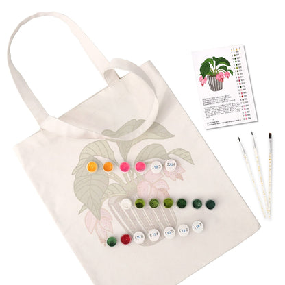 Paint by Numbers – DIY Totebag | Pink Bellflower