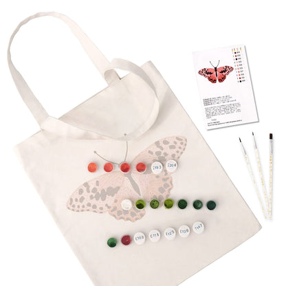 Paint by Numbers – DIY Totebag | Pink Leopard Butterfly
