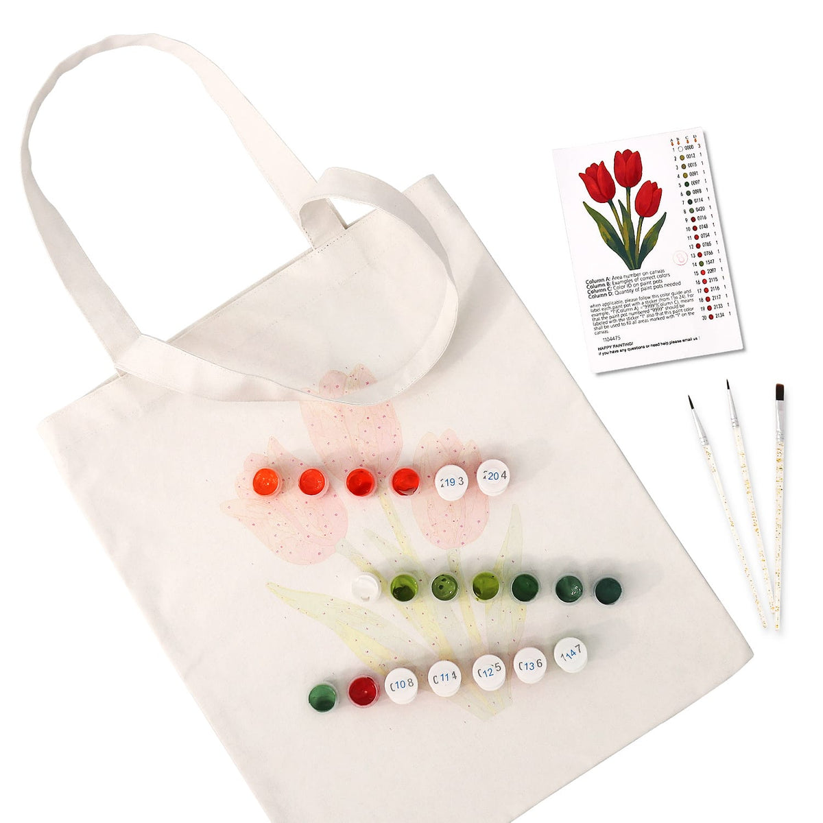 
Paint by Numbers – DIY Totebag | Tulip Bloom