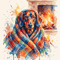 Paint by Numbers - Dachshund Under the Blanket