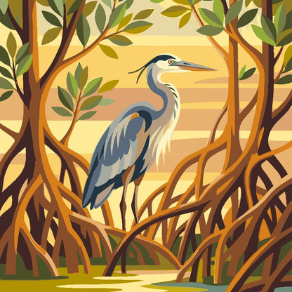 Paint by Numbers - Everglades Heron