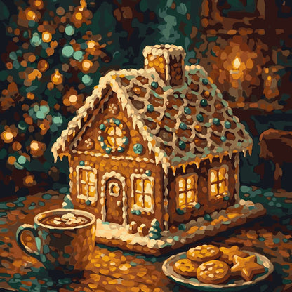 Paint by Numbers - Gingerbread House Kitchen