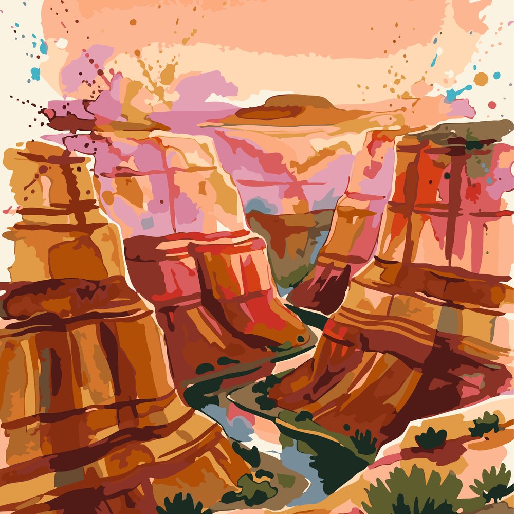 Paint by Numbers - Grand Canyon Sunrise