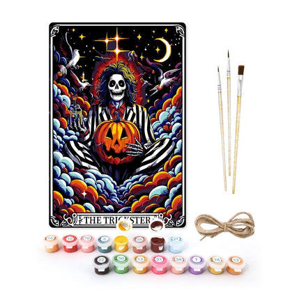 Paint by Numbers – Halloween Skeleton Art | The Trickster Moon