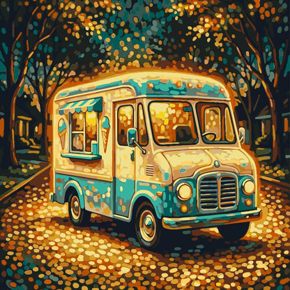 Paint by Numbers - Ice Cream Truck on a Summer Day